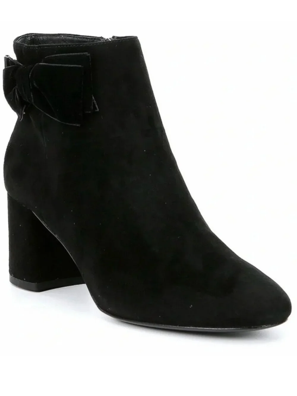 Kate Spade New York Holly Ankle Black Suede Boots /Booties -Cute Velvet Bow Sz